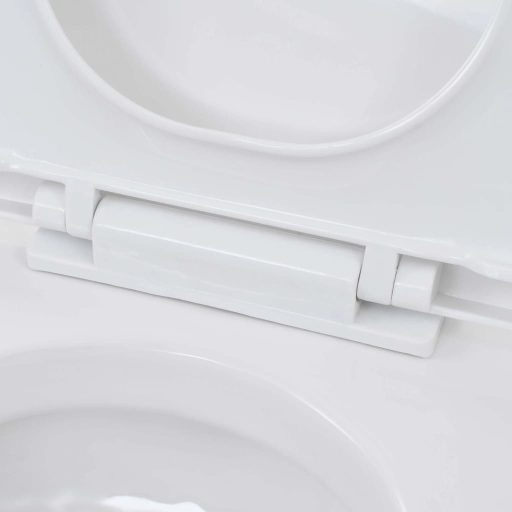 Fekete falra szerelhető kerámia WC rejtett magas tartállyal