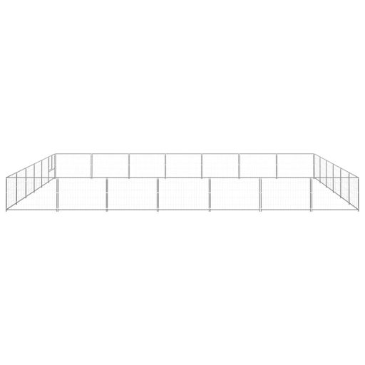 Ezüstszínű acél kutyakennel 42 m²