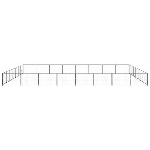 Fekete acél kutyakennel 56 m²