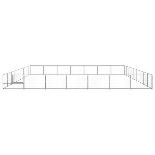Ezüstszínű acél kutyakennel 63 m²
