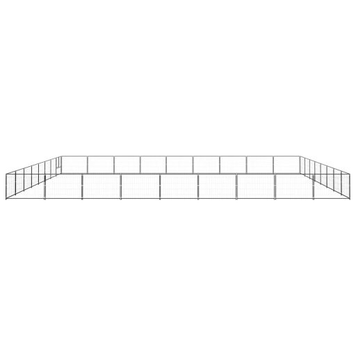 Fekete acél kutyakennel 72 m²