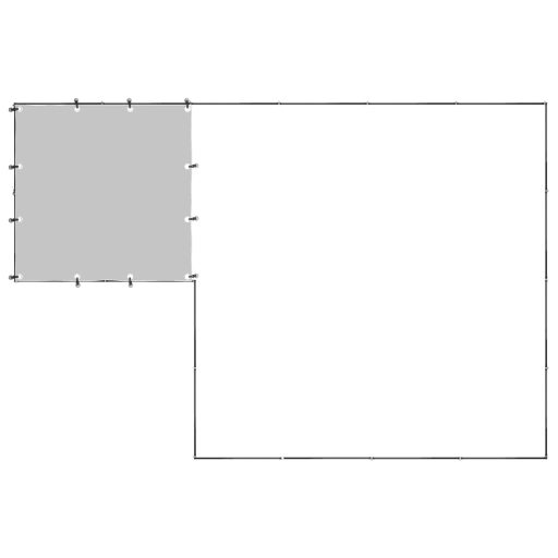 Fekete acél kutyakennel 6,05 m²