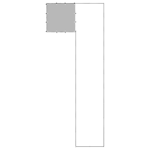 Fekete acél kutyakennel 7,26 m²