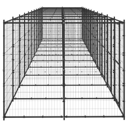 Kültéri acél kutyakennel 26,62 m²