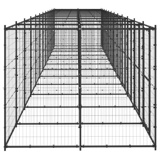 Kültéri acél kutyakennel 29,04 m²