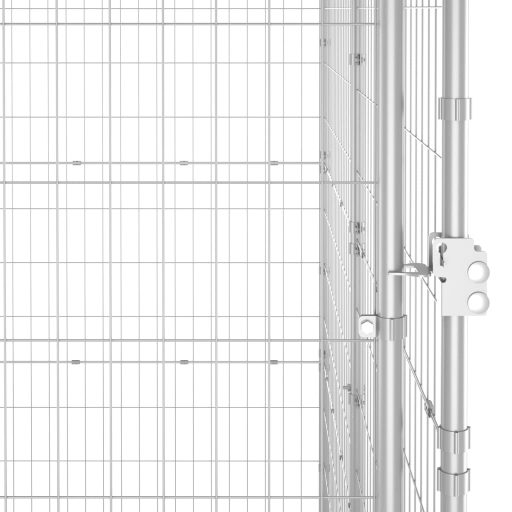 Kültéri horganyozott acél kutyakennel 12,1 m²