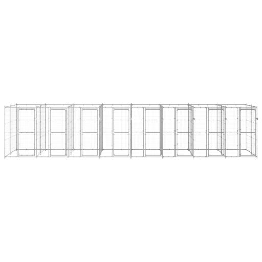 Kültéri horganyozott acél kutyakennel 19,36 m²