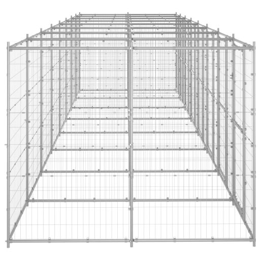 Kültéri horganyozott acél kutyakennel 19,36 m²