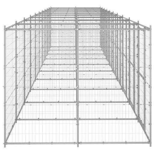 Kültéri horganyozott acél kutyakennel 24,2 m²