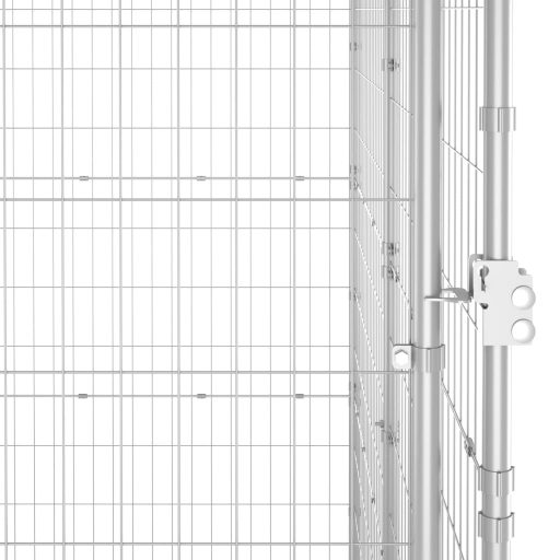 Kültéri horganyozott acél kutyakennel 26,62 m²