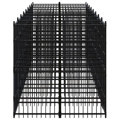 Acél kültéri kutyakennel 14,75 m²