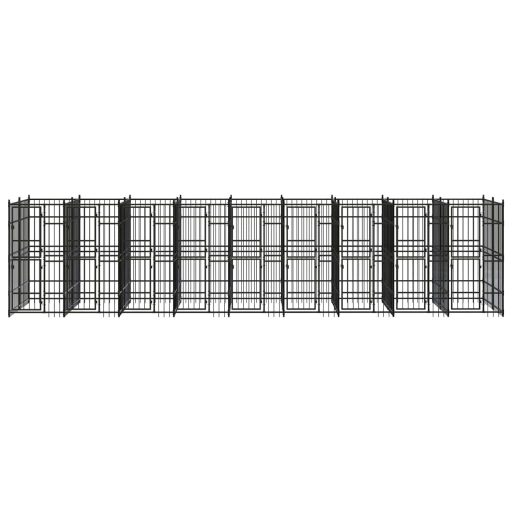Acél kültéri kutyakennel 16,59 m²