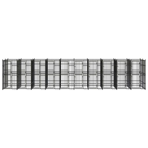 Acél kültéri kutyakennel 18,43 m²