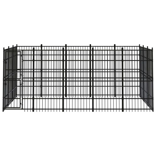 Acél kültéri kutyakennel 13,82 m²