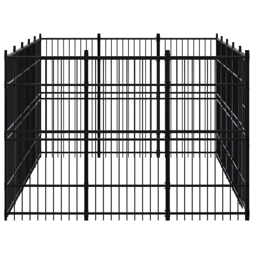 Acél kültéri kutyakennel 13,82 m²