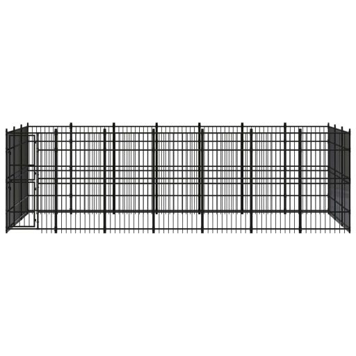 Acél kültéri kutyakennel 19,35 m²