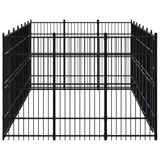 Acél kültéri kutyakennel 19,35 m²