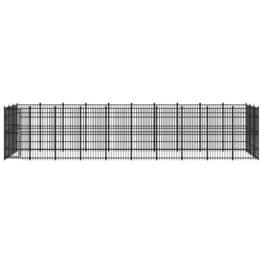 Acél kültéri kutyakennel 27,65 m²