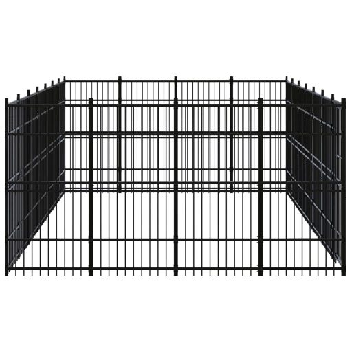 Acél kültéri kutyakennel 25,8 m²