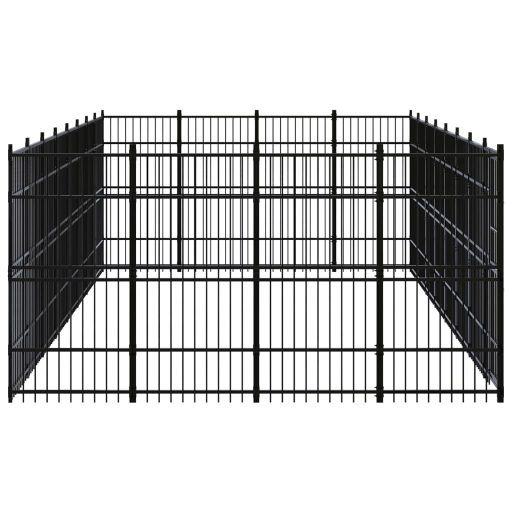 Acél kültéri kutyakennel 29,49 m²