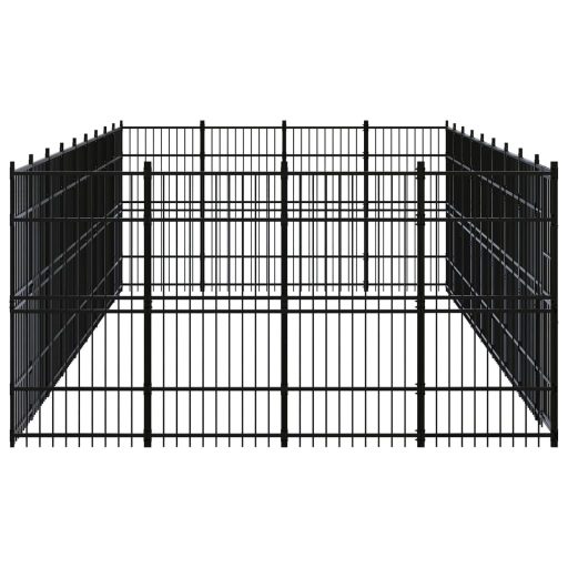 Acél kültéri kutyakennel 33,18 m²