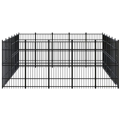 Acél kültéri kutyakennel 27,65 m²