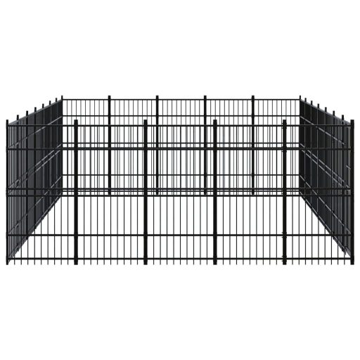 Acél kültéri kutyakennel 32,26 m²