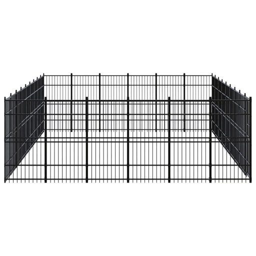 Acél kültéri kutyakennel 49,77 m²