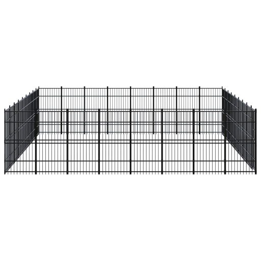 Acél kültéri kutyakennel 66,36 m²