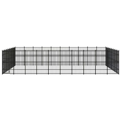 Acél kültéri kutyakennel 73,73 m²