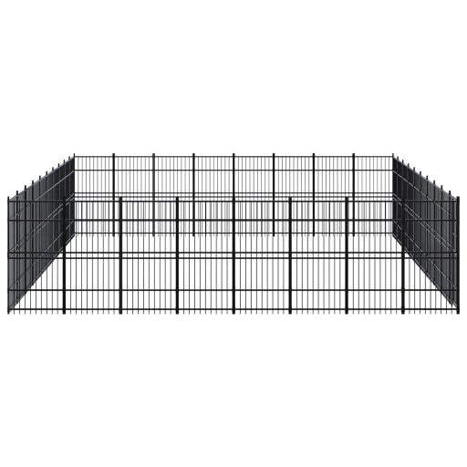 Acél kültéri kutyakennel 73,73 m²