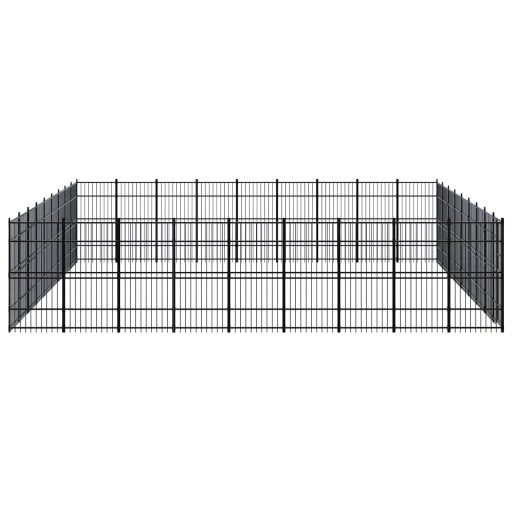 Acél kültéri kutyakennel 74,65 m²