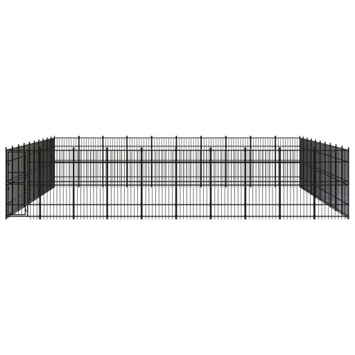 Acél kültéri kutyakennel 92,16 m²