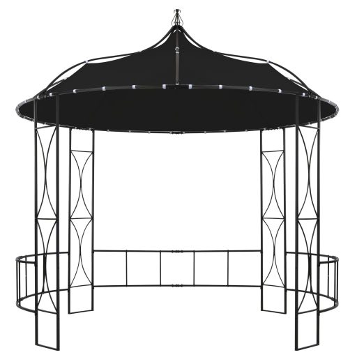 Antracitszürke kerek pavilon 300 x 290 cm