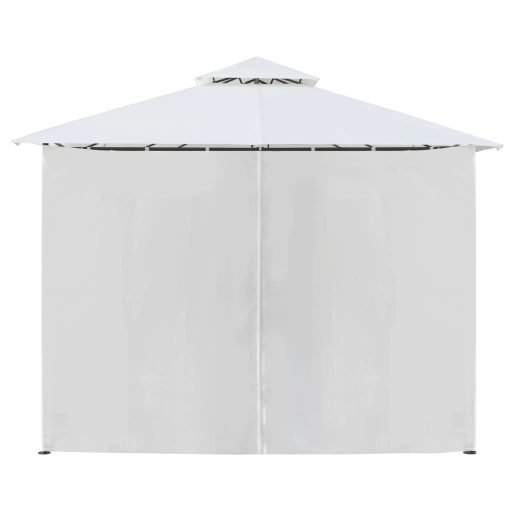 Fehér pavilon függönyökkel 600 x 298 x 270 cm 180 g/m²