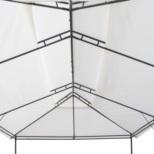 Fehér pavilon függönyökkel 600 x 298 x 270 cm 180 g/m²