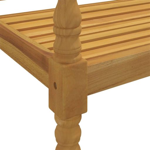 Tömör tíkfa Batavia pad piros párnával 150 cm
