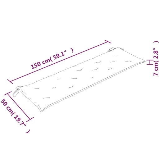 Tömör tíkfa Batavia pad piros párnával 150 cm