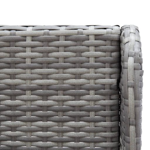2 db szürke polyrattan kerti sarokkanapé