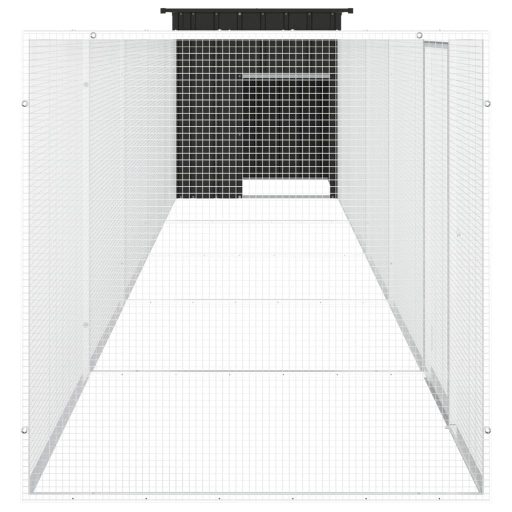Antracitszürke horganyzott acél csirkeketrec 600 x 91 x 100 cm
