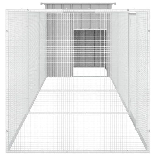 Szürke horganyzott acél csirkeketrec 400x91x100 cm