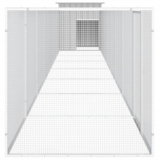 Szürke horganyzott acél csirkeketrec 700x91x100 cm