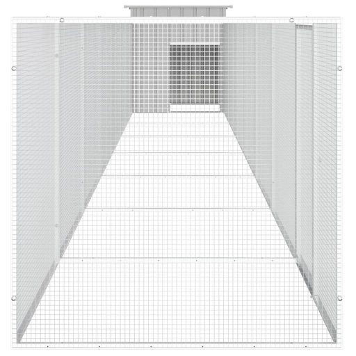 Szürke horganyzott acél csirkeketrec 800x91x100 cm