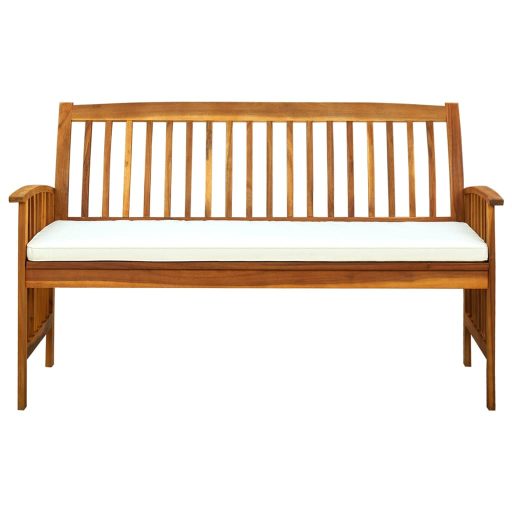 Tömör akácfa kerti pad párnával 147 cm