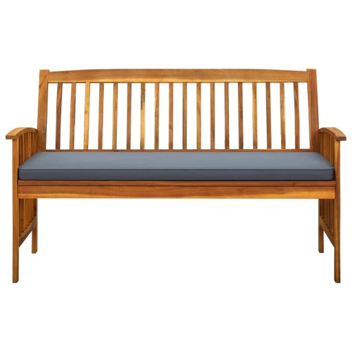Tömör akácfa kerti pad párnával 147 cm