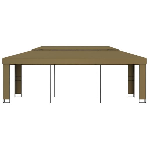 Tópszínű dupla tetős pavilon 3 x 6 m 180 g/m²