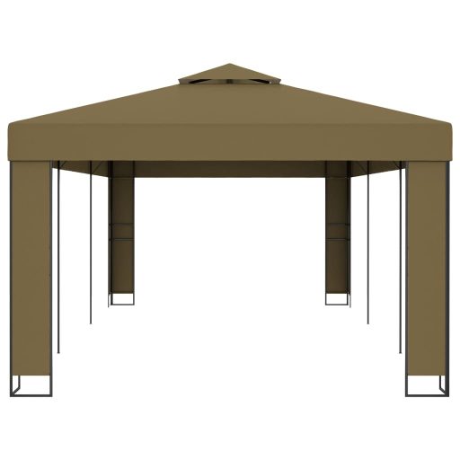 Tópszínű dupla tetős pavilon 3 x 6 m 180 g/m²
