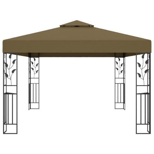 Tópszínű dupla tetős pavilon 3 x 4 m 180 g/m²