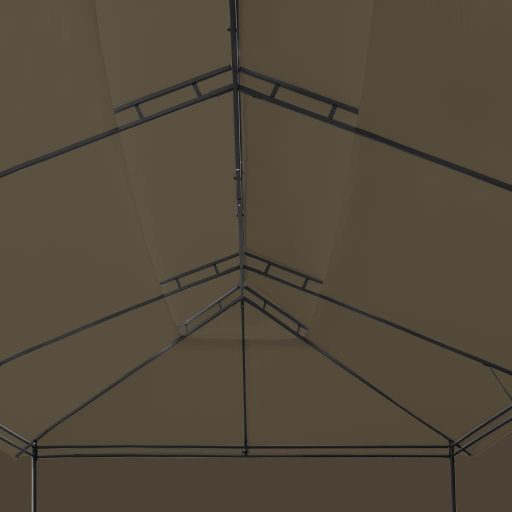 Tópszínű pavilon függönyökkel 600 x 298 x 270 cm 180 g/m²