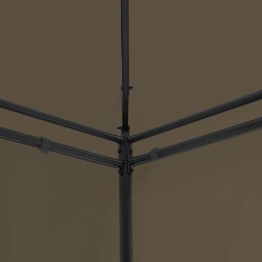 Tópszínű pavilon függönyökkel 600 x 298 x 270 cm 180 g/m²